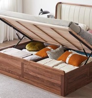 Meubles de chambre à coucher en bois lits doubles modernes personnalisés professionnels