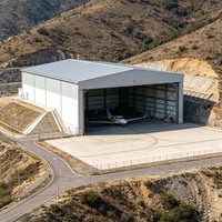 Hangar de Acero Resistente a la Corrosión para Aviones, Estructura de Acero para Aviones Privados Costeros Pequeños y Helicópteros
