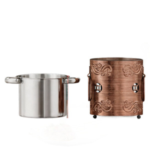 Stainless Steel Skewer Pot 4.1L-6L Double Ear Soup Pot Commercial Hot Pot Boiling Equipment - Product Image 1