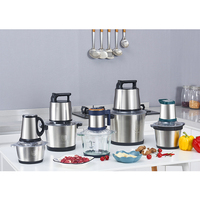 Hachoir Électrique Multifonctionnel Fufumix en Acier Inoxydable pour Viande et Aliments, Mini Mixeur Hachoir 2L 3L, Idéal pour la Cuisine Indienne