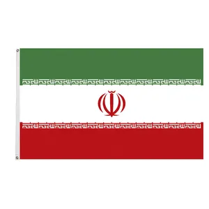 Versand bereit Polyester 3 x5ft Stock Grün Weiß Rot Islamische Republik Iran Flagge