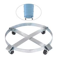 Carro para bidones de 55 galones, capacidad de 1000 lb, plataforma de acero de alta resistencia, carretilla para bidones OEM industrial con 4 ruedas giratorias y diseño de correa cruzada