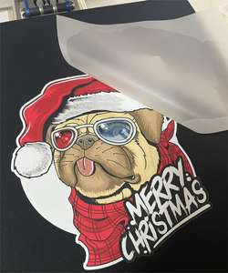 Custom Designs Atacado Black Heat Press Dtf Transferências Vinil Natal Plastisol Ink Screen Print Transferência para Tshirt Roupas - Product Image 2