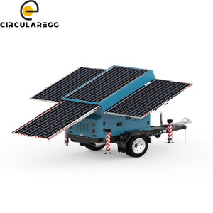 Sp1740 मोबाइल आउटडोर सौर ऊर्जा भंडारण ट्रेलर मोनोक्रिस्टलाइन सौर पैनल mppt नियंत्रक लिथियम आयन बैटरी पावर ग्रिड - Product Image 1