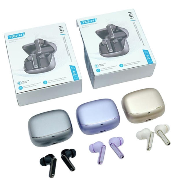 New YXG-14 TWS Wireless Blue Tooth Headphones - High-definition Sports and Gaming Headphones Version 6.0 - In-ear Type