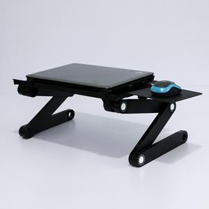 Support pour ordinateur portable en alliage d'aluminium T8, table de lit réglable en hauteur avec dissipation thermique pour une utilisation à domicile ou au bureau - Product Image 2