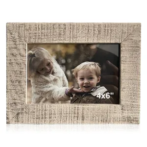 Cadre Photo en bois massif de style rustique pour enfants, cadre de Photo enveloppé, étagère, 5x7