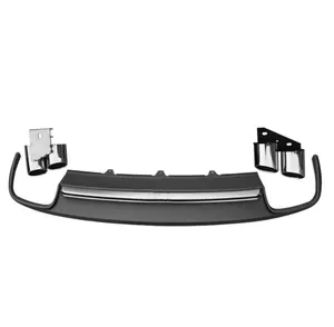 Body Kit S4 Style Rear Diffuser Exhaust Lip For Audi A4 B9 B8 2013 2014 2015 2016 Car Rear Bumper Lip Spoiler