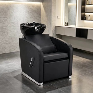 Sillón de Lavacabezas Moderno de Plástico para Spa y Masajes, Silla Duradera para Lavado de Cabello con Tazón de Cerámica Negro, ¡Gran Oferta para Salón de Belleza y Spa! - Product Image 1