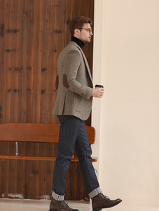 Nouvelle veste de costume en laine épaisse à <span class=keywords><strong>carreaux</strong></span> rétro pour <span class=keywords><strong>homme</strong></span>, collection automne-hiver 2026 – Blazer décontracté haut de gamme en <span class=keywords><strong>tweed</strong></span> - Product Image 2