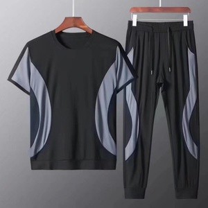 Pantalones de Verano para Hombre, Conjunto Deportivo de Color Sólido a la Moda, Transpirable y Ecológico, Elástico y Delgado para Correr - Product Image 5