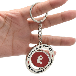 Fabricants en gros métal souvenir personnalisé rotation porte-clés faire votre propre logo porte-clés en métal - Product Image 3