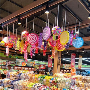 Navidad Decor Outdoor Weihnachts dekorationen Große Lutscher Candy Toy Mold Weihnachts baum Ornamente Anhänger Lollipop Prop - Product Image 4