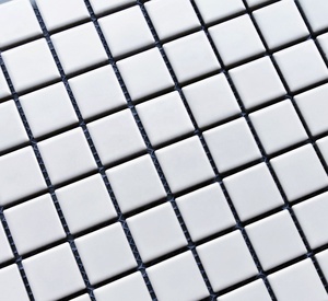 Azulejos de mosaico de cerámica <span class=keywords><strong>para</strong></span> baño <span class=keywords><strong>y</strong></span> cocina, azulejo blanco puro de 98x98mm, verificador de nueve rejillas <span class=keywords><strong>para</strong></span> suelo <span class=keywords><strong>y</strong></span> pared - Product Image 3