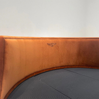 Lit rond en cuir de taille king size, pas cher, avec matelas