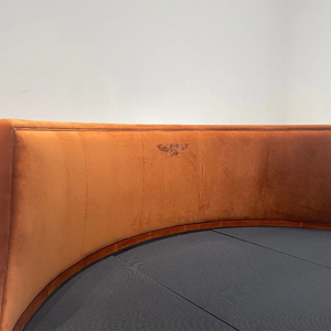 Cama Redonda de Cuero de Tamaño King Size, Económica, con Colchón - Product Image 2