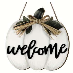 จี้ฟักทองสำหรับฤดูใบไม้ร่วงแผ่นฟักทองสีขาวสำหรับประตูหน้าประตูฟักทองตกแต่งแบบห้อยคอฟักทอง - Product Image 2