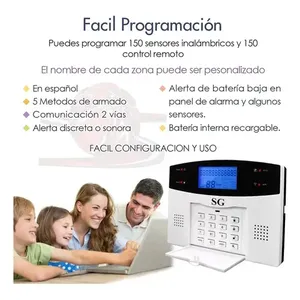 Sistema di sicurezza domestica Wireless con Wifi e controllo allarme GSM App 433MHz sensore porta ABS materiale - Product Image 5