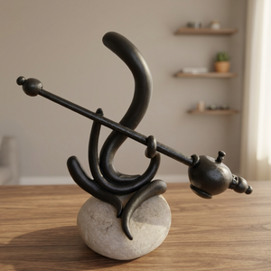 Nouvelle Sculpture Familiale Abstraite Moderne en Laiton, Art Déco, Décoration d'Intérieur, Cadeau Écologique pour Diwali - Product Image 2