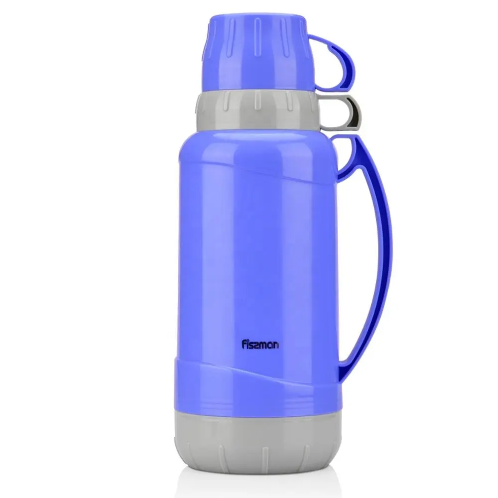 1800ML Large capacity double wall vacuum flask glass inner liner eco insulated vacuum plastic flask thermos water bottle