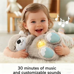 Peluche musicale Otter endormi <span class=keywords><strong>pour</strong></span> bébé - Cadeau d'anniversaire, jouet de confort <span class=keywords><strong>pour</strong></span> le sommeil, avec <span class=keywords><strong>berceuse</strong></span> - Product Image 2