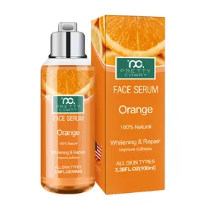 Óleo de laranja/argan/abacate/vitamina e/amêndoa 100% natural melhora a maçaneta soro facial para clareamento da pele, reparação