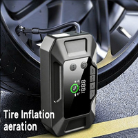 Démarreur de voiture portable 4 en 1 avec compresseur d'air, boîte de démarrage rapide, gonfleur de pneus, pompe à air pour pneus