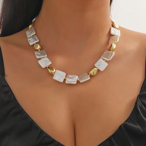 Collier élégant à plusieurs rangs en perles baroques pour femmes, bijou de luxe pour les mariages et les fêtes - Product Image 3