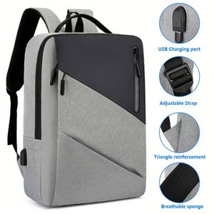 Sac à dos de luxe unisexe personnalisé avec logo pour étudiants, voyage, affaires, étanche, avec port USB, pour ordinateur portable, design sac à dos scolaire - Product Image 3
