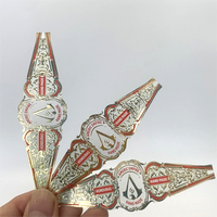 Étiquettes de cigares personnalisées en papier imperméable non adhésif, estampage à chaud or, impression argentée transparente, formes personnalisées certifiées ISO9001, OEM