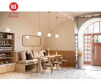 Aménagement intérieur moderne de boulangerie, présentoir de boulangerie personnalisé, étagère de présentation de pain, design de vitrine de boulangerie