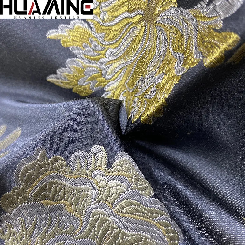 Chinese beautiful jacquard fabric high density brocade silk fabric home textile fabric