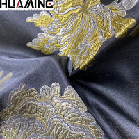 Tissu en coton et polyester de style chinois, simili soie jacquard, pour ameublement