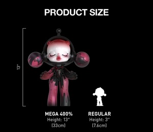 POPMART MEGA SKULLPANDA 400% Cristal Rojo, Figuras de Acción Originales de Anime, Muñecos Coleccionables para el Hogar, Decoración, Cajas Misteriosas Sorpresa - Product Image 6