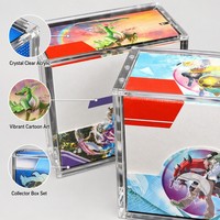 Boîtes de rangement personnalisées pour cartes à collectionner en gros avec présentoirs en acrylique, impression OEM ODM