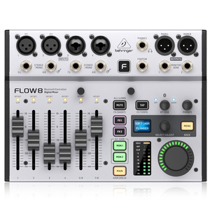 มิกเซอร์ดิจิตอล Behringer Flow8 คอนโซลเสียงบลูทูธ 8 ช่องสัญญาณ พร้อมเอฟเฟกต์ในตัว สำหรับการถ่ายทอดสดและการใช้งานดีเจ - Product Image 1