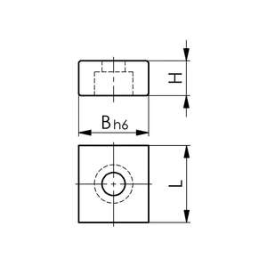 AMF Bloc coulissant n ° 6322B dimensions nominales de la rainure 20 mm plat pour installation fixe - Product Image 2