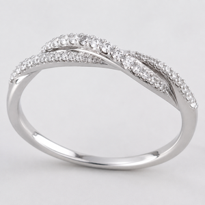 Anello con Design a Corda Intrecciata, Fascia Sottile per Donne - Product Image 3