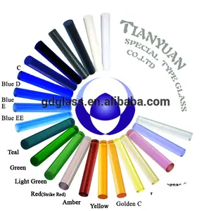 Wholesale high quality solid murano price Colored fiber Borosilicate blue Glass Rod