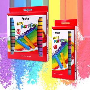 FOSKA – Bâtons de craie <span class=keywords><strong>pastel</strong></span> carrés confortables à tenir pour le dessin et la peinture, fournitures d'art professionnelles pour le bureau et l'art - Product Image 1