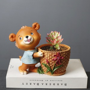 <span class=keywords><strong>Pot</strong></span> à succulentes en forme d'ours rustique européen MSH, décoration de bureau, de maison et de chambre à coucher - Product Image 2