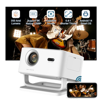 Proyector Android Compatible con 8K, Proyector Inteligente Nativo 1080P, WiFi6, Proyector de Cine para Exteriores