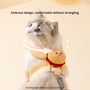 <span class=keywords><strong>Harnais</strong></span> anti-rupture à la mode <span class=keywords><strong>pour</strong></span> <span class=keywords><strong>chat</strong></span> avec fermeture à bouton <span class=keywords><strong>pour</strong></span> une utilisation en extérieur sur les chatons chats adultes chiots - Product Image 2