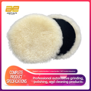 150mm tự nhiên da cừu len đánh bóng bánh xe 6inch 6inch da cừu Buffing Pad cho thân xe OEM tùy chỉnh - Product Image 2