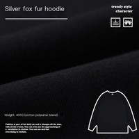 Sweat-shirt à col rond personnalisé OEM ODM pour homme, doublure polaire Silver Fox 400 GSM, couleur unie, 14 couleurs, coupe ample décontractée pour couple