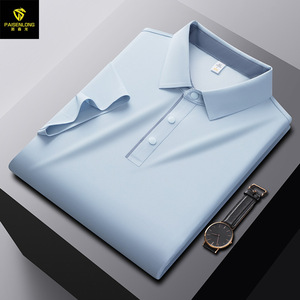 Éxito de ventas transfronterizo: Camisa de hombre <span class=keywords><strong>DISAN</strong></span> con cuello solapa, ajuste ceñido, sin costuras, de elastano, estilo vintage, con tecnología de enfriamiento Ice-Bead - Product Image 3