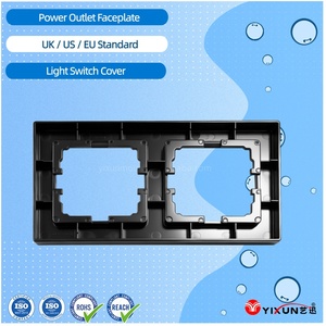 Panneau d'interrupteur mural intelligent de luxe moderne personnalisé, résistant aux rayures, ignifuge, <span class=keywords><strong>en</strong></span> matériau PC, plaque de prise <span class=keywords><strong>électrique</strong></span> moulée - Product Image 3
