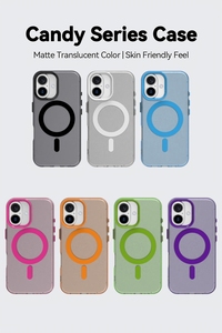 Para <span class=keywords><strong>iPhone</strong></span> 16 Pro Max 16 Pro 15 Plus, funda con anillo magnético para teléfono, textura de piel mate, transparente, antihuellas dactilares, funda antiamarillamiento - Product Image 4