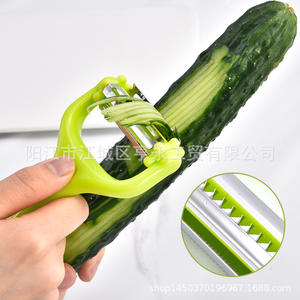 Éplucheur 3 en 1 en acier inoxydable Yangjiang, vert, multifonction, pour fruits et légumes, longueur 16 cm, lavage à la main uniquement - Product Image 2
