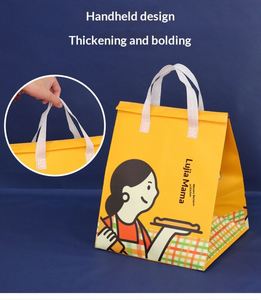 ถุงเก็บความร้อนแบบไม่ทอสำหรับอาหารร้อน-เย็น ใช้ซ้ำได้ เหมาะสำหรับใส่กาแฟ นม ชา อาหารเย็น อาหารทะเลสด อาหารสัตว์เลี้ยง - Product Image 3